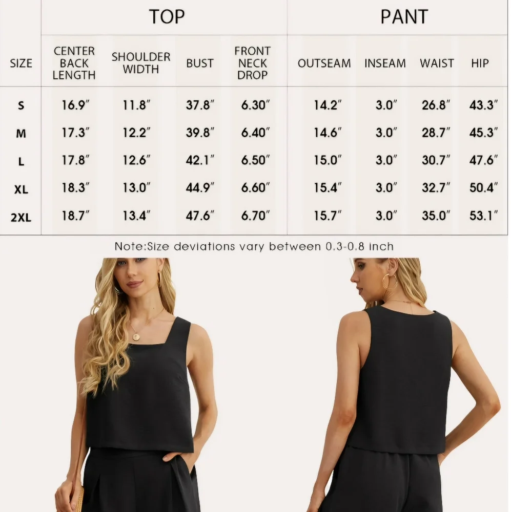 Black Cotton 2 Piece Short Outfit - Picture 7 of 7